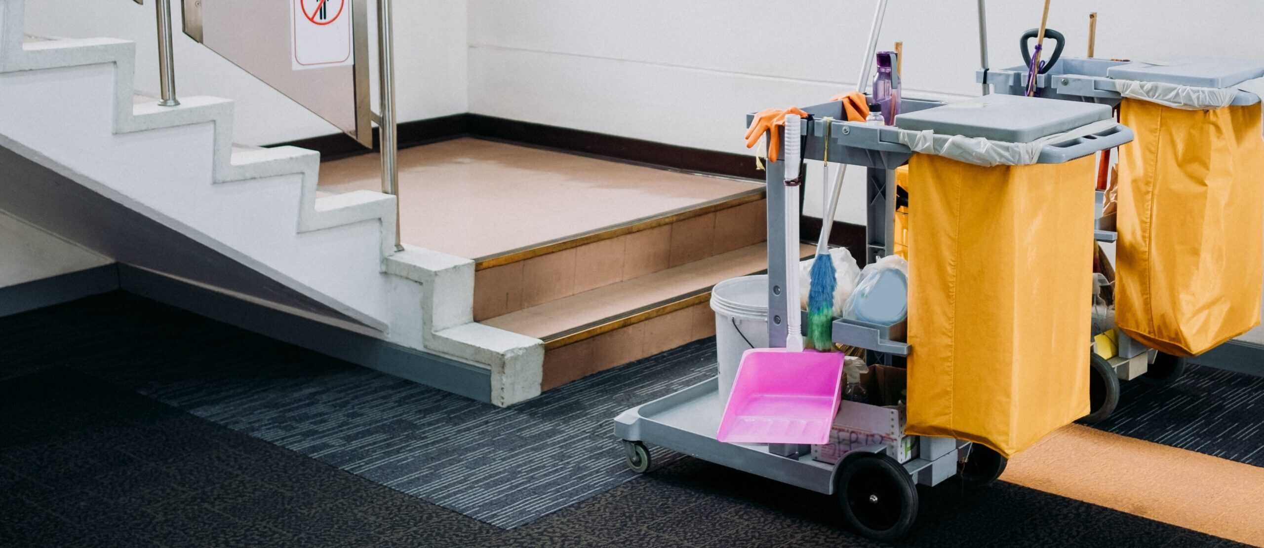 Shopping mall cleaning equipment.